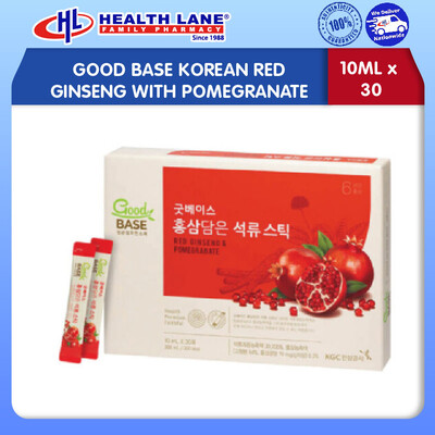 GOOD BASE KOREAN RED GINSENG WITH POMEGRANATE 10MLx30